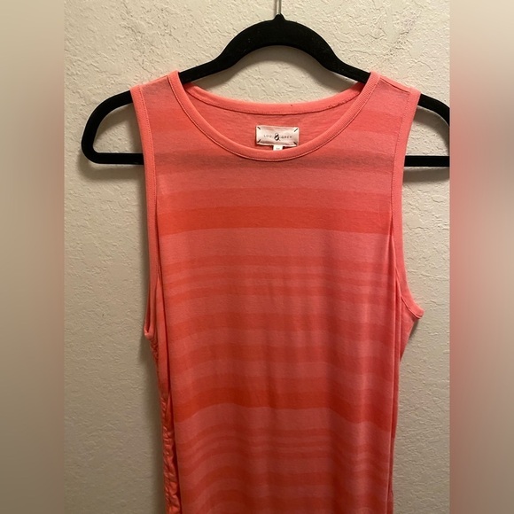 Lou & Grey Pink Striped Ruched Mini Dress - Picture 4 of 11
